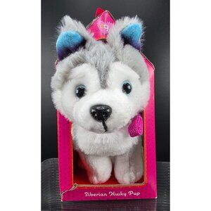 Aurora World Siberian Husky Pup Stuffed Animal - Gray and White